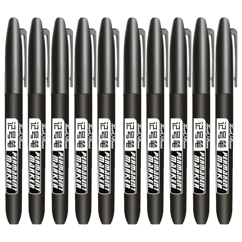 Permanent Marker Pen Drawing Markers Black Blue Red Waterproof Ink Sketch Pens Stationery Art School Supplies For Glass Metal ALPENZO