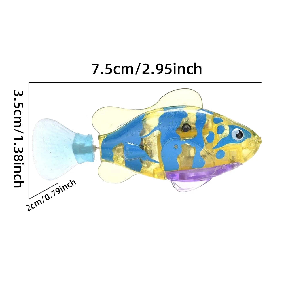 Baby Shower Luminous Induction Electric Fish Playing in Water Toy, Simulated Electronic Fish for Luminous Swimming ALPENZO