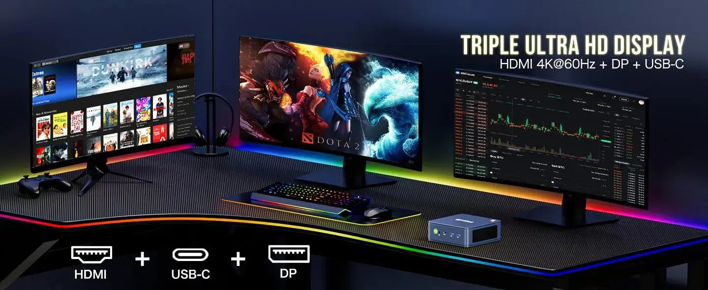 GMKtec M5 Plus Ryzen 7 5825U Mini PC Windows 11 Pro DDR4 Dual Channel NVMe M.2 SSD WIFI6E BT5.2 Desktop Office Gaming Computer - ALPENZO
