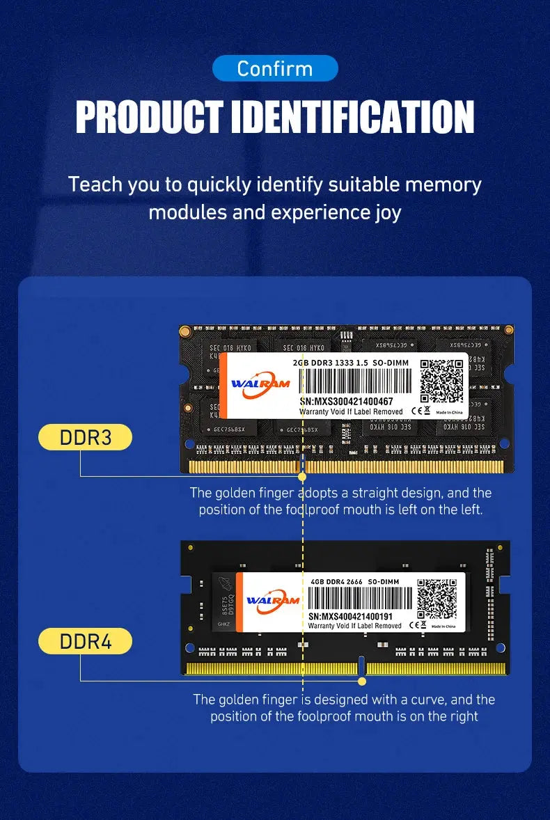 WALRAM 2PCS DDR4 8GB Ram Memoria DDR3 1600MHz 2666MHZ 3200MHZ Sodimm Notebook Memory DDR3L 4GB 2666 1600 1.35V 1.2V Latpop Ram - ALPENZO