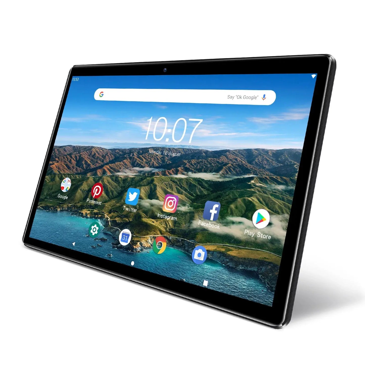 PRITOM 10 Inch Tablet PC with SIM Slot Android 10 64 GB Quad Core Touch Screen WiFi GPS Support 3G Phone Call - ALPENZO