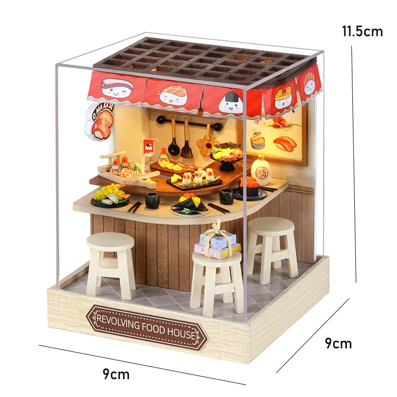 Wooden Miniature Doll House DIY Small House Kit 3D Puzzle Assemble Building Model Home Bedroom Decoration With Furniture Gifts ALPENZO