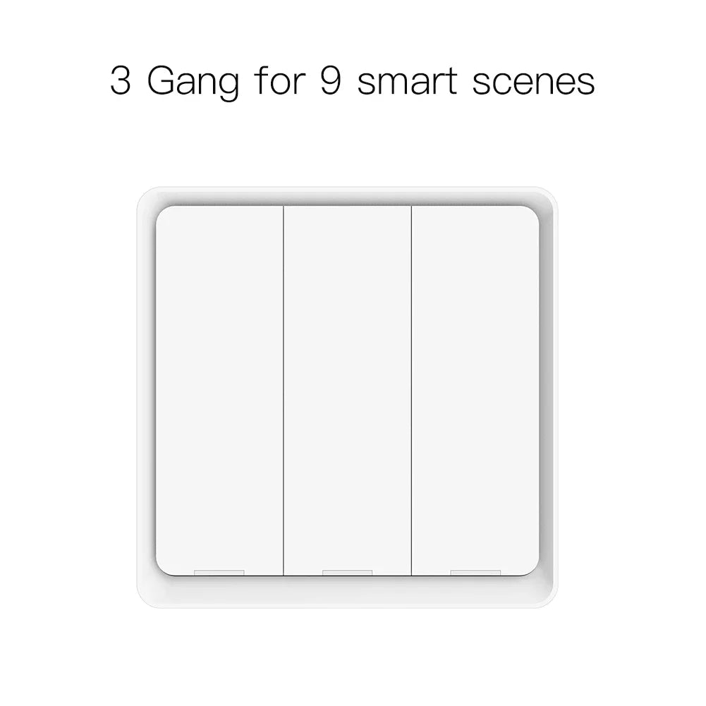 MOES 4 Gang Tuya ZigBee Wireless 12 Scene Switch Push Button Controller Battery Powered Automation Scenario for Tuya Devices - ALPENZO