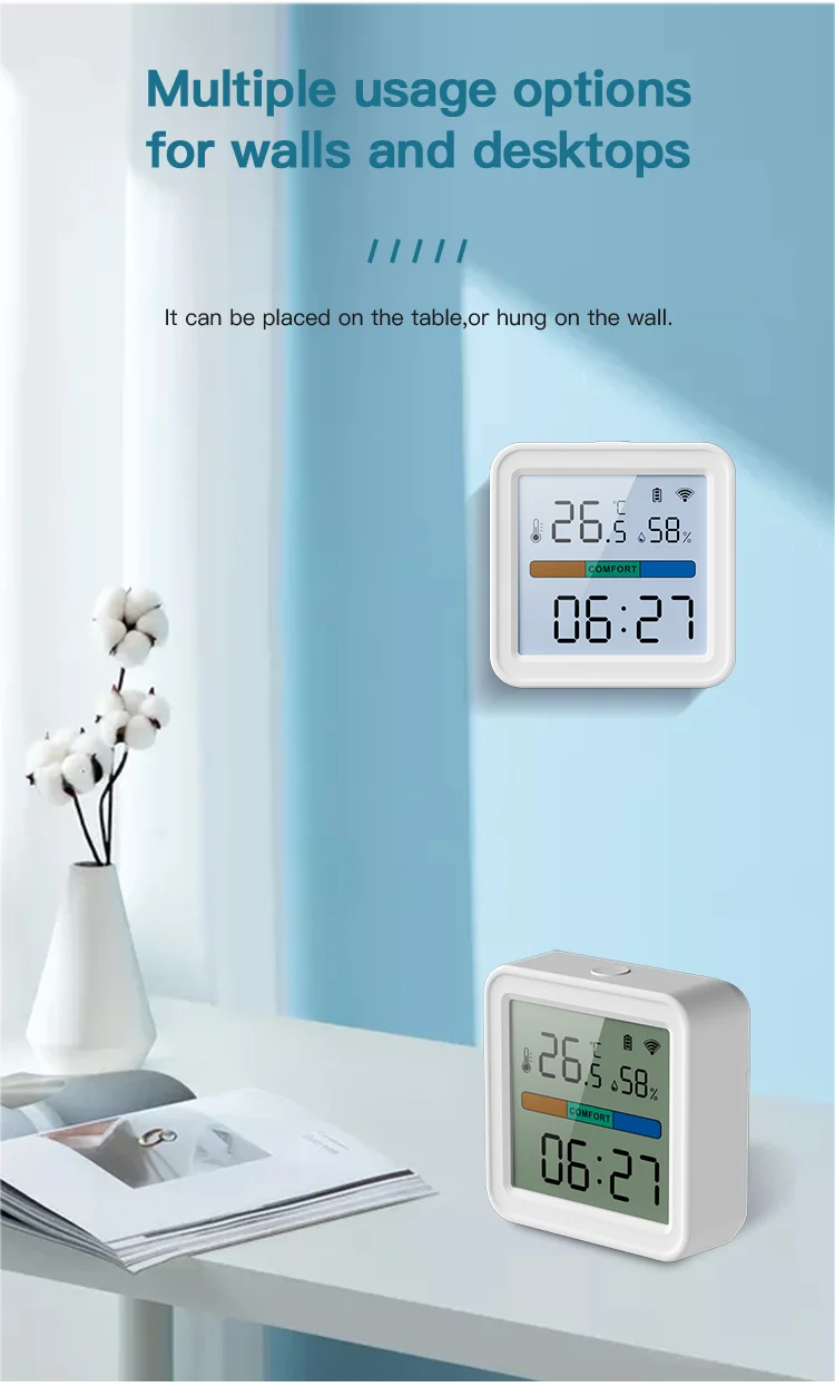 Tuya WiFi Temperature Humidity Sensor Smart Life Backlight Hygrometer Thermometer Sensor For Smart Home - ALPENZO