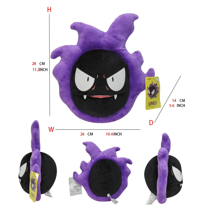 Gastly Plush Pokemon Haunter Stuffed Toy Stuffed Anime Decor Soft Doll Cartoon Sofa Pillow Christmas Gift for Kid ALPENZO