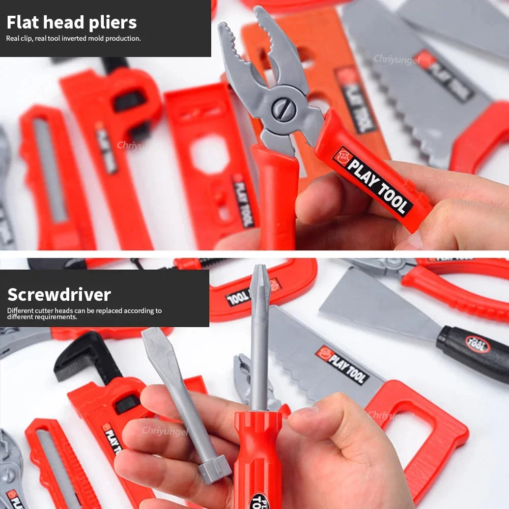 38/41 PCS Pretend Tools Kit Kids Play Repair Tool Set Plastic Construction Toys with Screwdrivers for Toddler Boys Girls Child ALPENZO