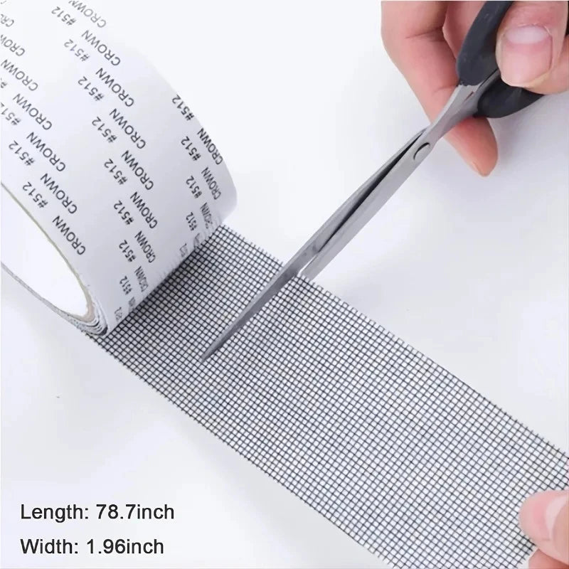 5mm/2m Self-adhesive Window Screen Repair Subsidy Anti-bug Fly Mesh Perforation Tape Is Durable - ALPENZO