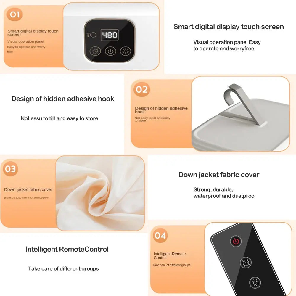 Remote Control Multifunctional Dryer Electric Clothes Home Cabinet Floor Machine Laundry Dryers Warm Air Dryer With Timing Home - ALPENZO