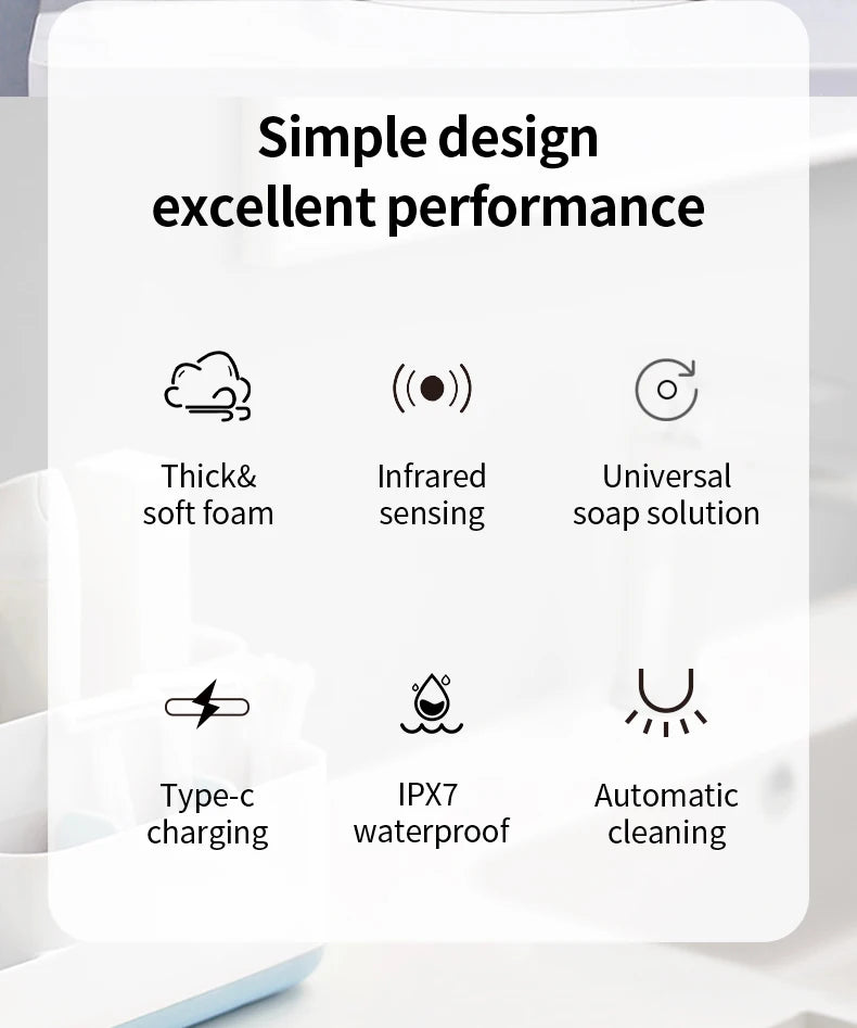ZW-XP20F1 induction soap dispenser with convenient touch and fully sealed design, high capacity and long endurance - ALPENZO