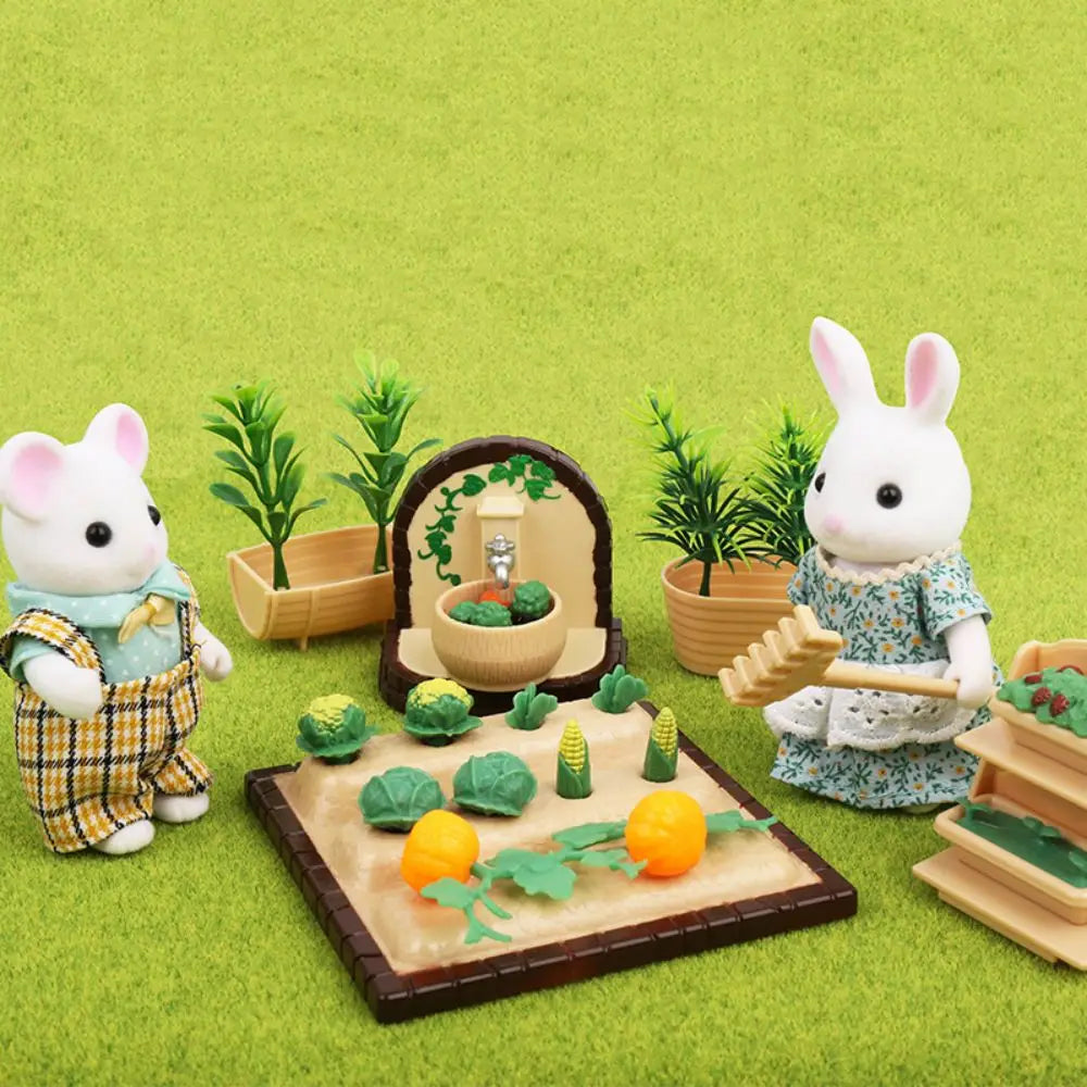 Forest Animal Family Dollhouse Furniture 1/12 Miniature Toys Girl Dolls Accessories Bedroom Bathroom Dollhouse Kit For Dolls ALPENZO