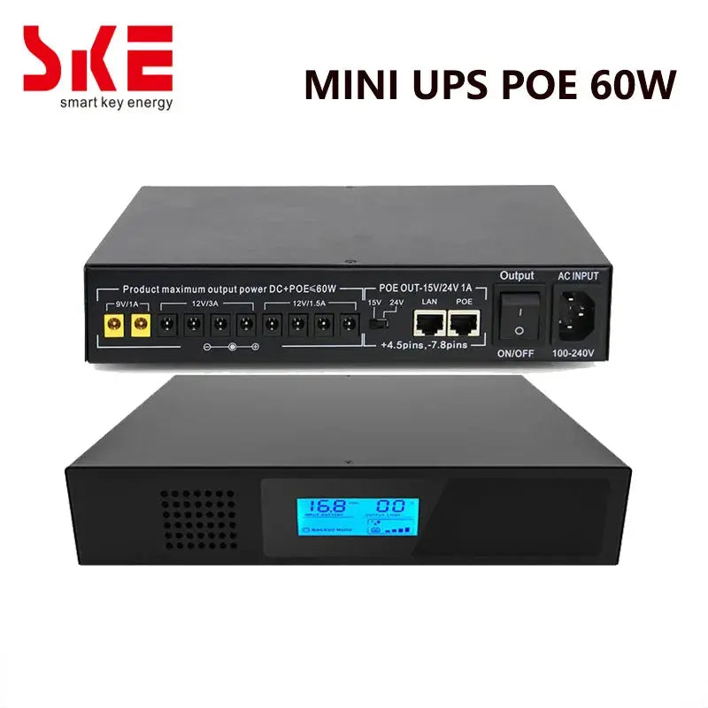 SKE Mini DC UPS POE 60W UPS 8*2200mah Battery Portable Battery Backup Uninterrupted Power Supply Output DC POE For Many Device - ALPENZO