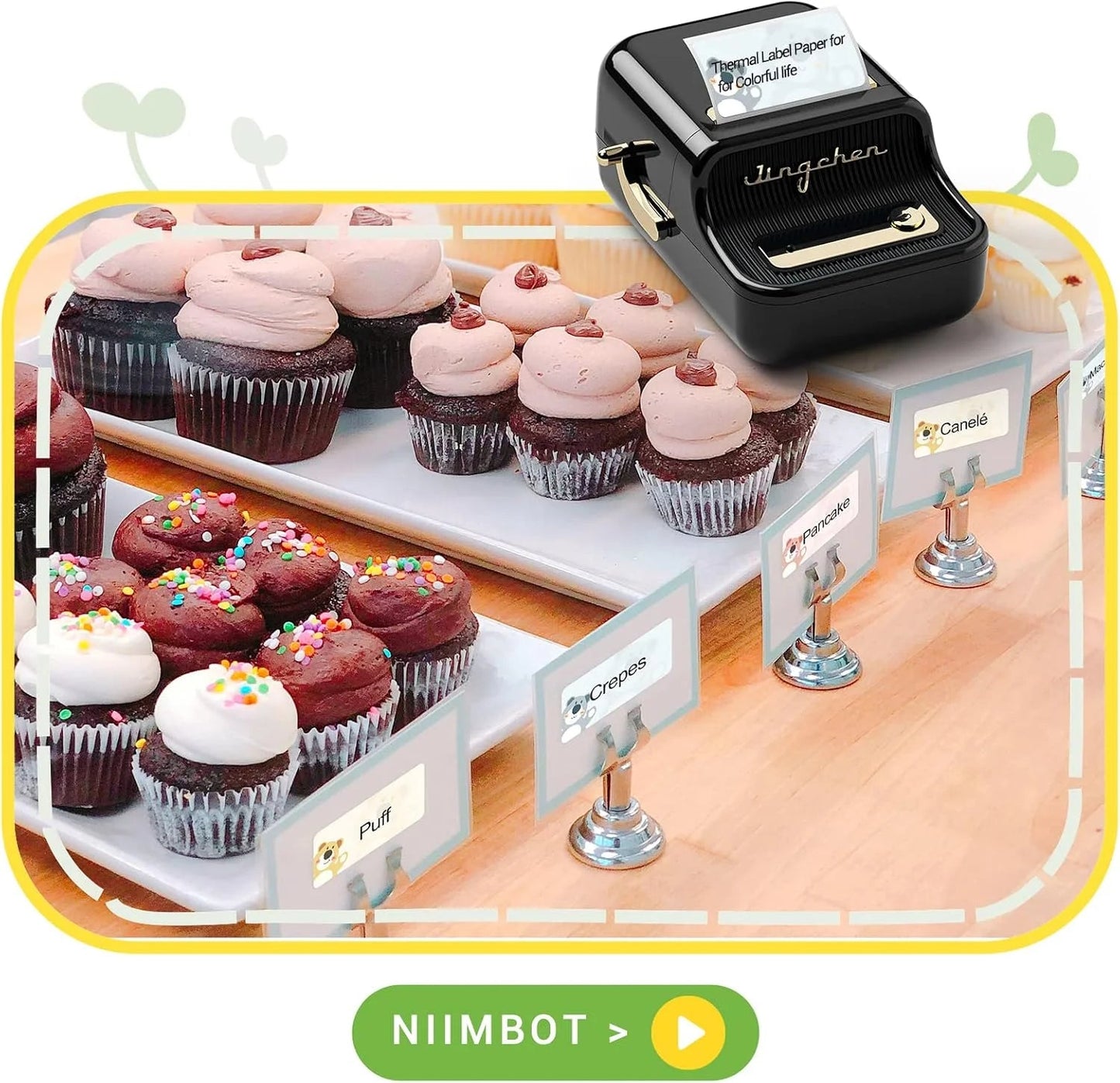 NiiMBOT B21 B1 B3S Round Label Printing Sticker Self-adhesive Thermal Waterproof Digital Number Cake Sealing Sticker Paper ALPENZO
