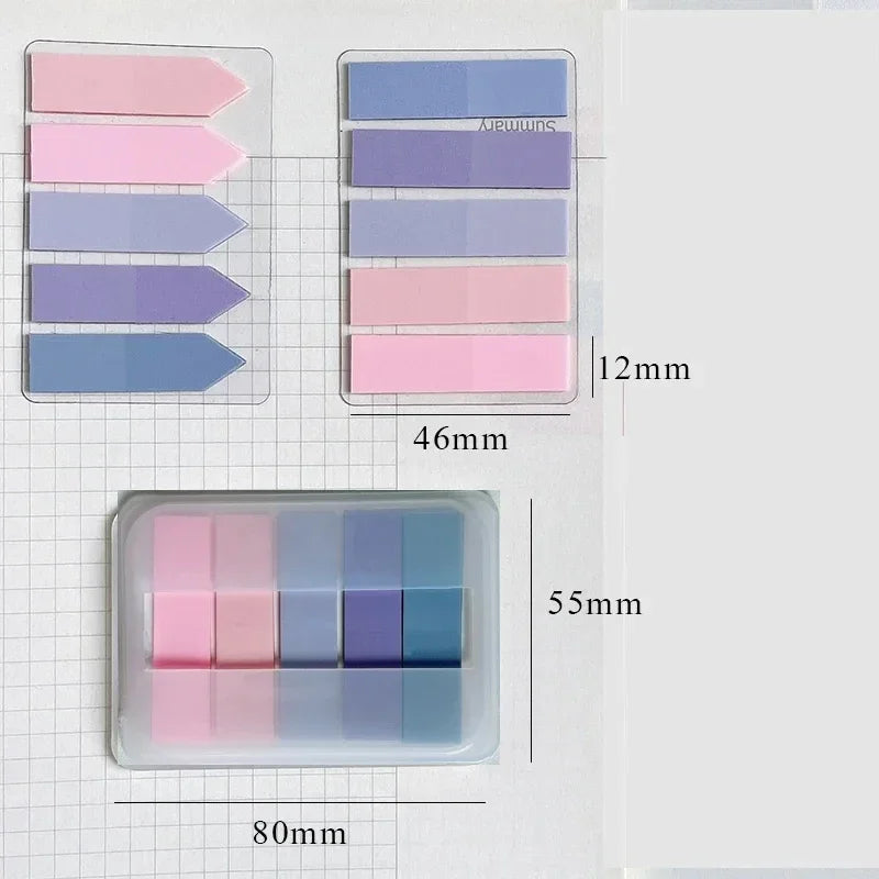 1 Box 100pcs Index Stickers Extractable Sticky Tabs Page Markers Sticky Index Tabs Writable Page Sticky Notes Transparent Color ALPENZO