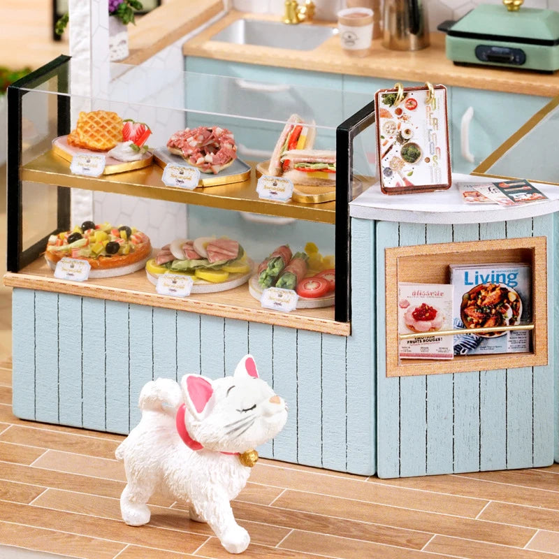 Wooden Miniature Doll House DIY Small House Kit 3D Puzzle Assemble Building Model Home Bedroom Decoration With Furniture Gifts ALPENZO