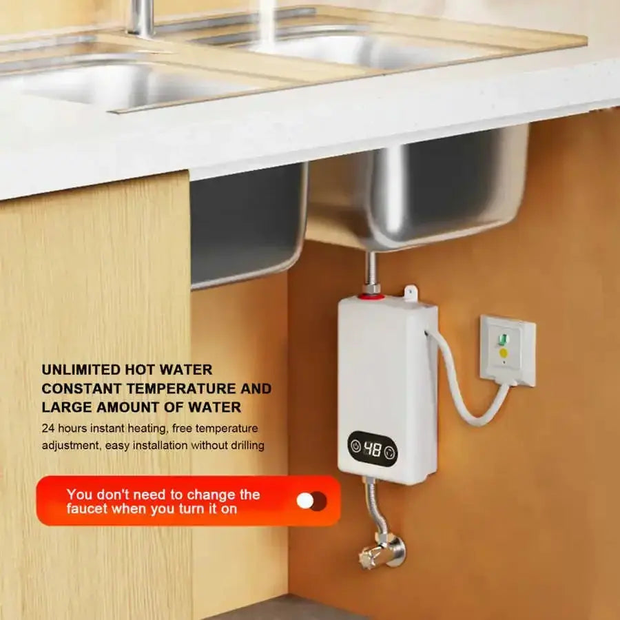 Instant Electric Water Heater Memory Function Frequency Conversion Constant Temperature Water Heating Machine 220V 4500W - ALPENZO