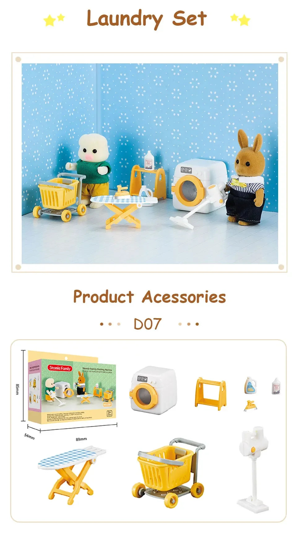1:12 Miniature Furniture Forest Family Kitchen Toy Dining Table Dollhouse Accessories Bathroom Pretend Play For Girl Gifts Toys ALPENZO