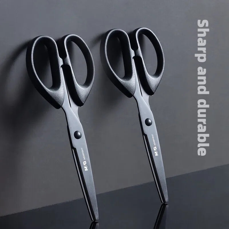 M&G 160mm Black Blade Scissors Wear-resistant Stainless Steel Blade Not Easy to Glue Household Manual Life Durable Scissors ALPENZO