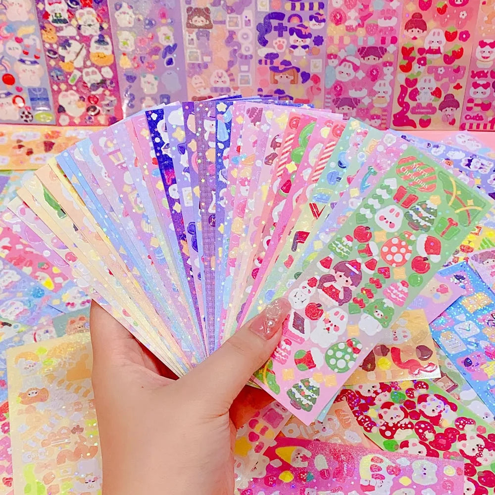 Kawaii Stickers for Kids Cute Stationary Aesthetic Diary Decoration Art Supplies Stickers for Scrapbooking Lot Korean Paper Desk ALPENZO