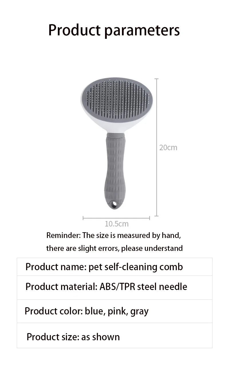 Pet Comb Stainless Steel Needle Comb Pet Dog Cleaning Brush Dog And Cat Hair Removal Floating Hair Cleaning Beauty Skin Care - ALPENZO