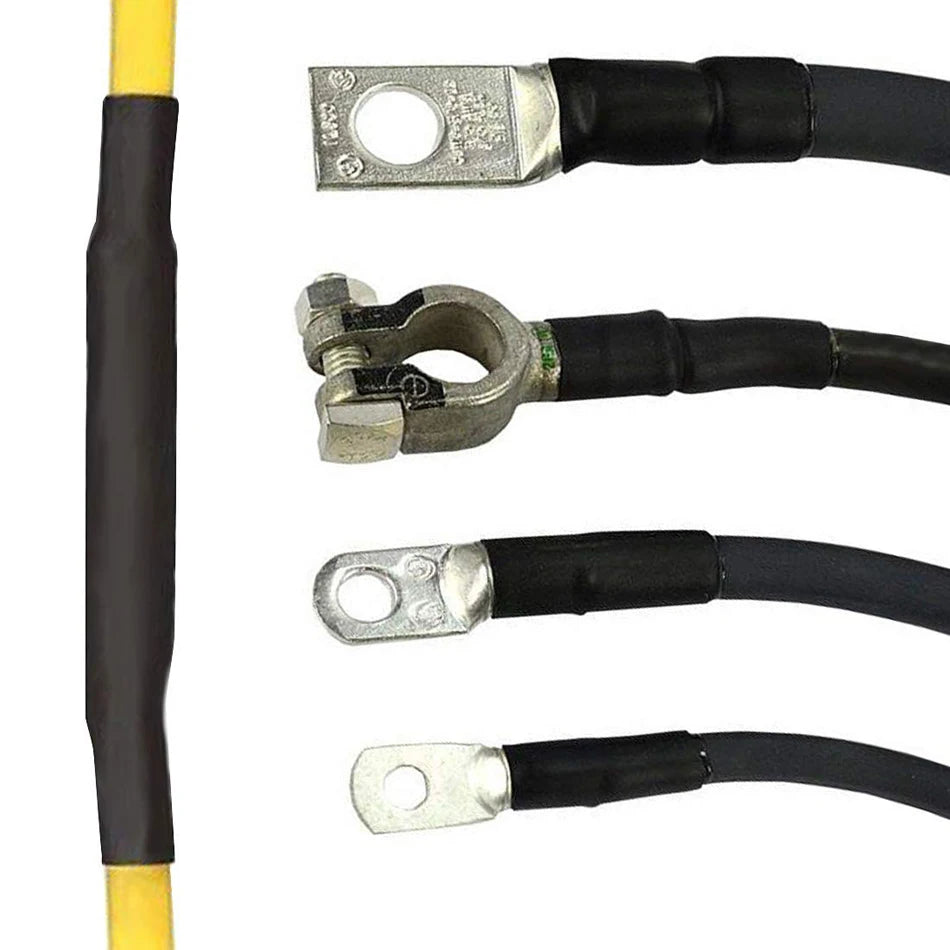 127pcs Black Heat Shrinkable Tube Cable Insulation Sleeve Waterproof Electronic Lated Polyolefin Sheathed Shrink Tubing - ALPENZO
