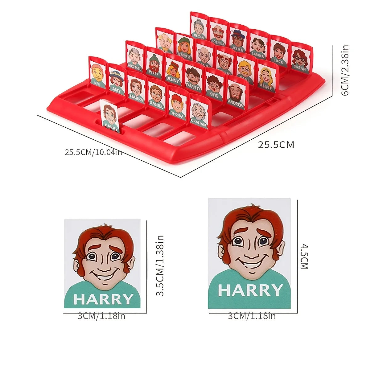 Guess Who I Am Puzzle Game Two Person Interactive Portable Tray Puzzle Board Game Suitable for Children ALPENZO