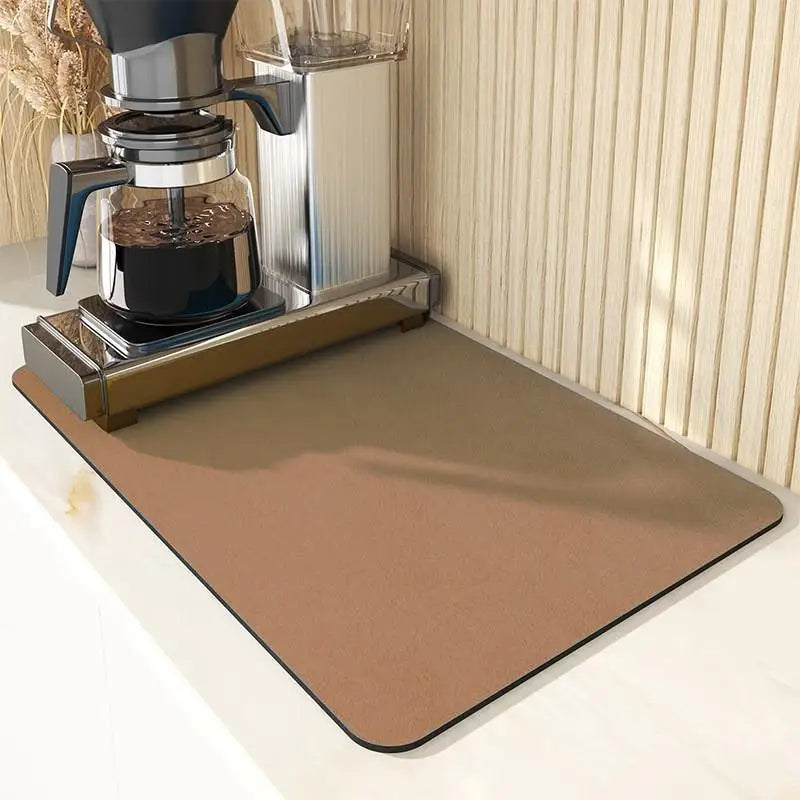 VIKAMA Kitchen tableware diatomaceous earth impermeable drainage mat heat insulation non-slip bathroom doormat home decoration - ALPENZO