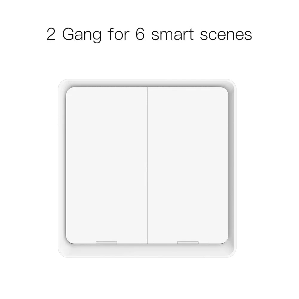 MOES 4 Gang Tuya ZigBee Wireless 12 Scene Switch Push Button Controller Battery Powered Automation Scenario for Tuya Devices - ALPENZO