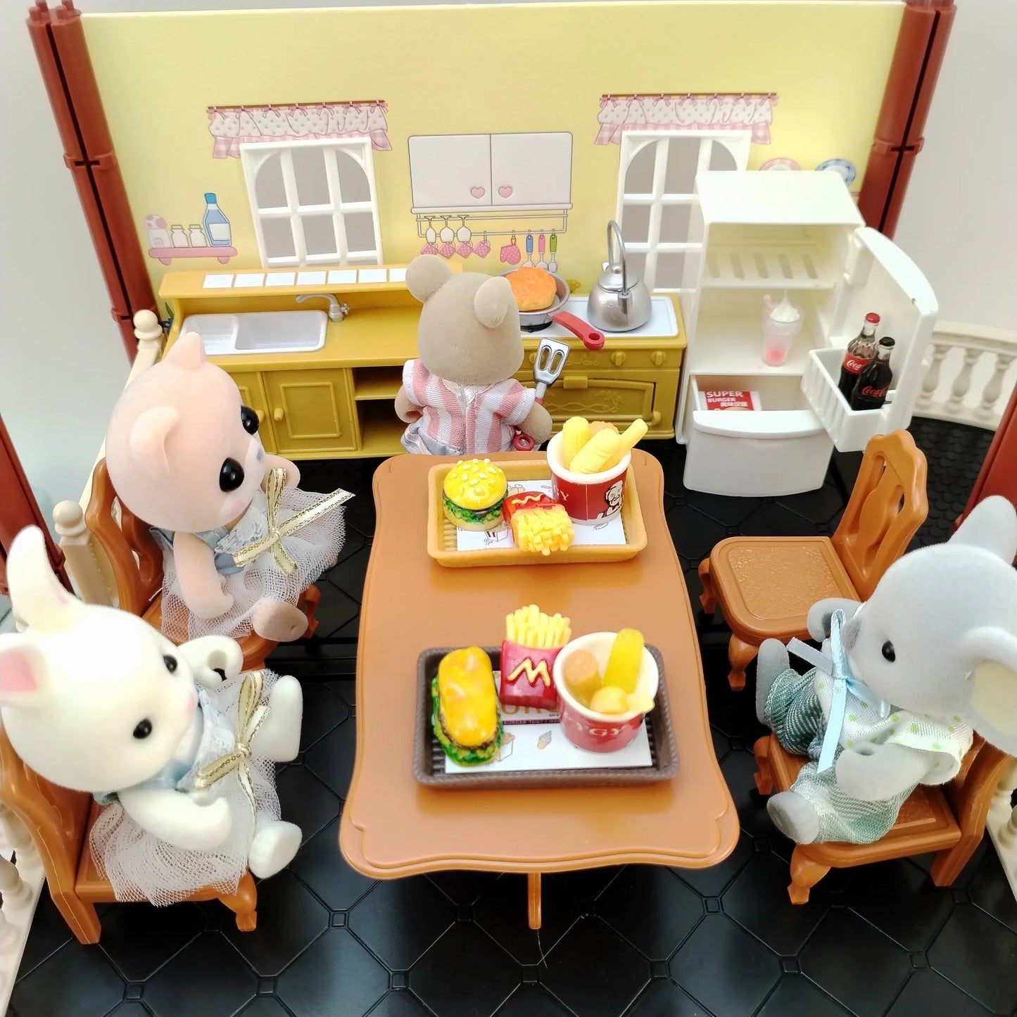 miniature items dollhouse furniture accessories living room bedroom supermarket shopping games family interaction doll kids toys ALPENZO