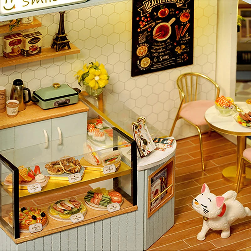 Wooden Miniature Doll House DIY Small House Kit 3D Puzzle Assemble Building Model Home Bedroom Decoration With Furniture Gifts ALPENZO