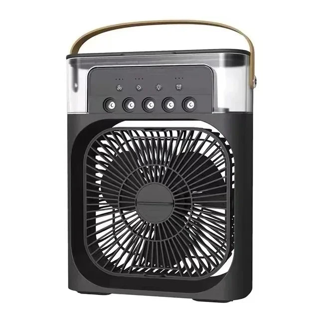 Portable Humidifier Fan Air Conditioners USB Electric Fan LED Night Light Water Mist Fun 3 In 1 Air Cooler Humidifie For Home - ALPENZO