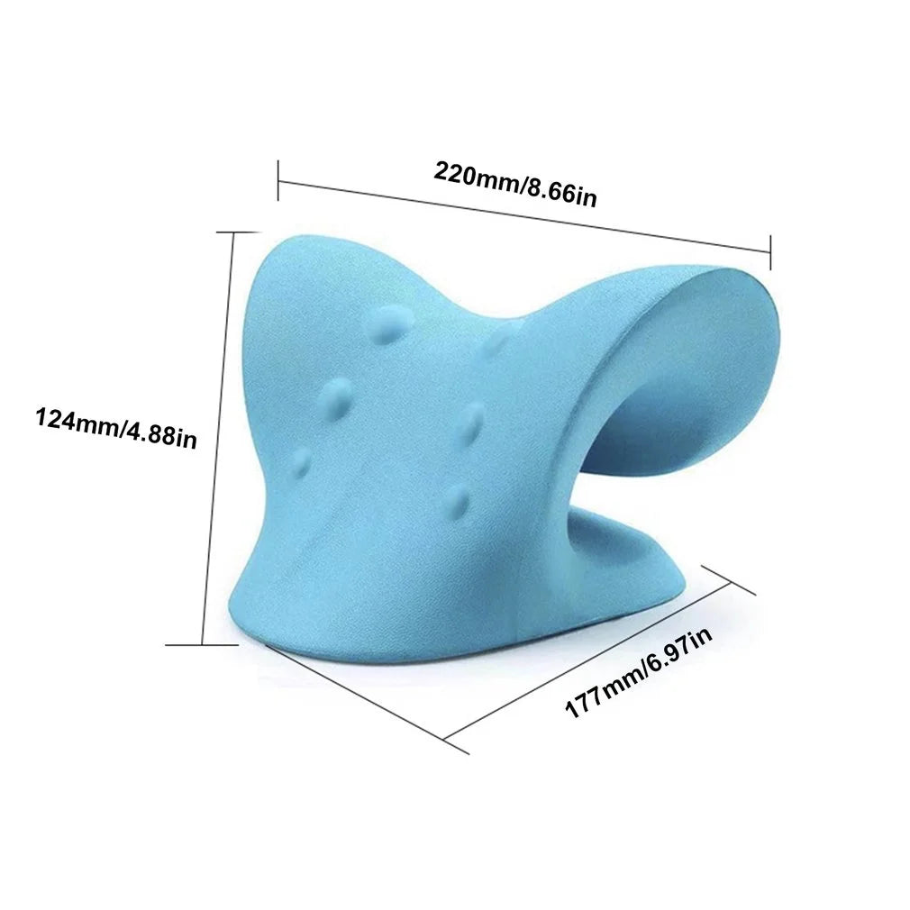 Cervical Neck Shoulder Stretcher Massage Pillow Traction Device Muscle Relaxation Relieve Pain Cervical Spine Correction - ALPENZO