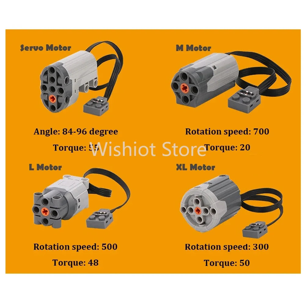 Technical MOC Power Functions Parts M L XL Servo Motor Train Buggy Motor IR Remote Compatible With Legoeds 8881 8883 5292 8886 ALPENZO