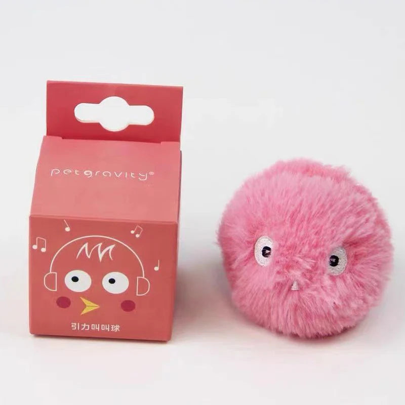 Interactive Ball Smart Cat Toys Plush Electric Catnip Training Toy Kitten Touch Sounding Pet Product Squeak Toy Ball - ALPENZO