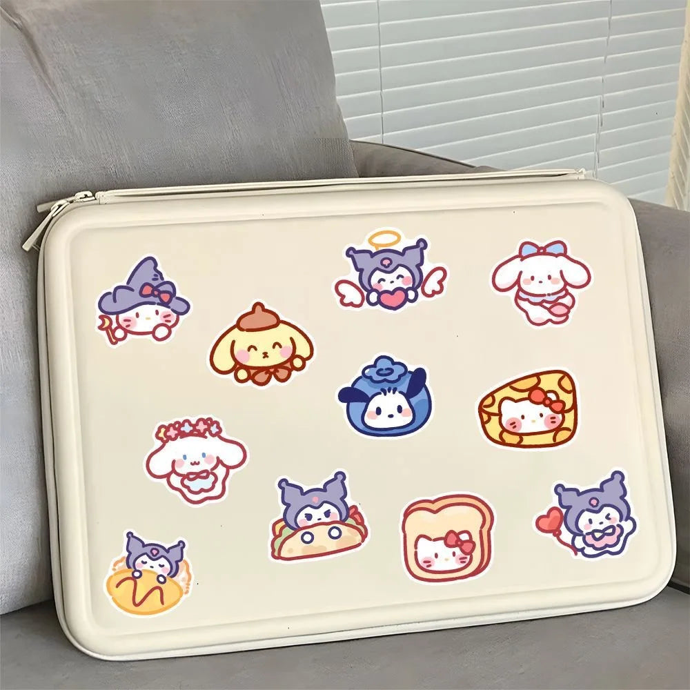 100pcs Cute Cartoon Sanrio Stickers My Melody Kuromi Handbag Decoration Stickers Cinnamoroll Children's Gift Sticker Bag ALPENZO