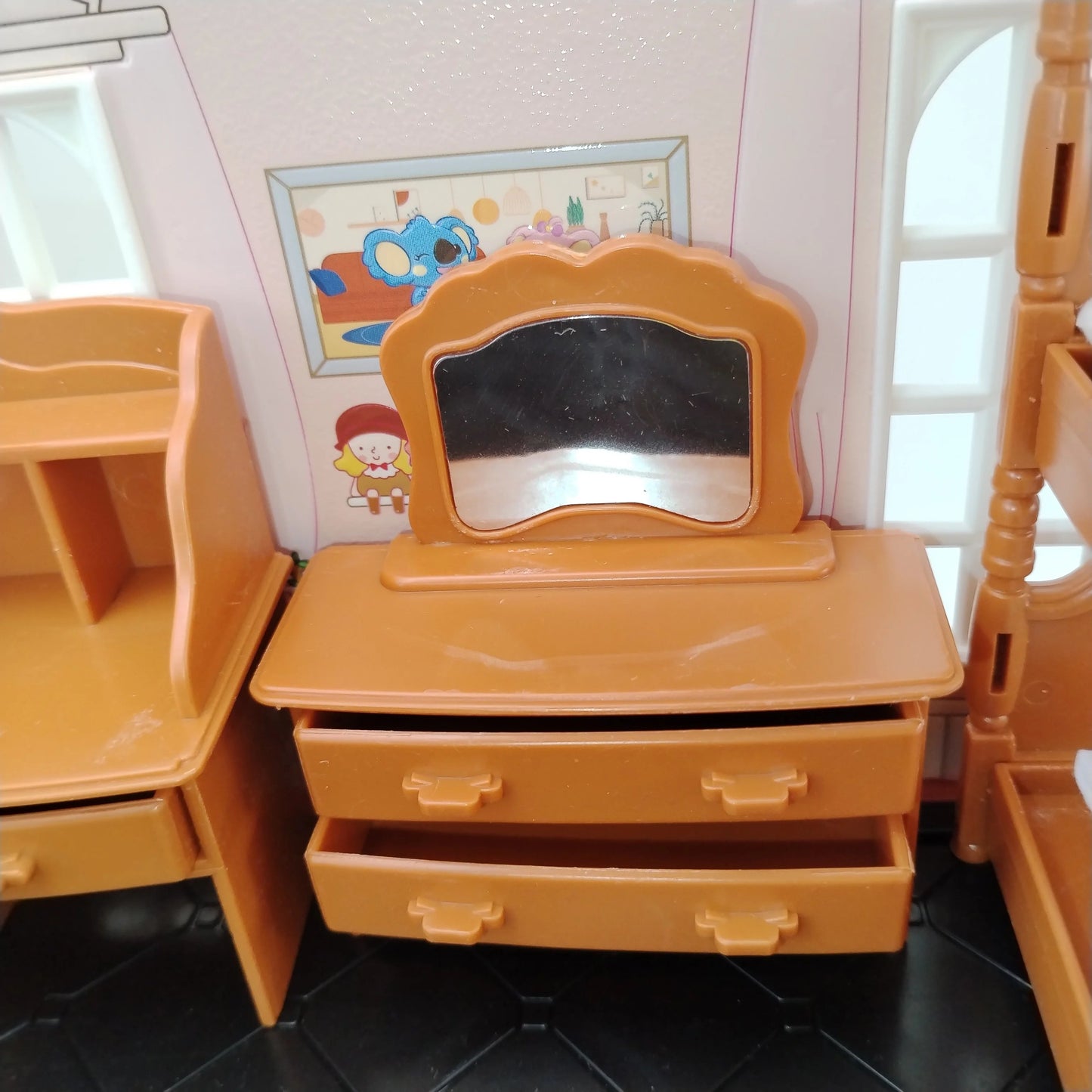 miniature items dollhouse furniture accessories living room bedroom supermarket shopping games family interaction doll kids toys ALPENZO