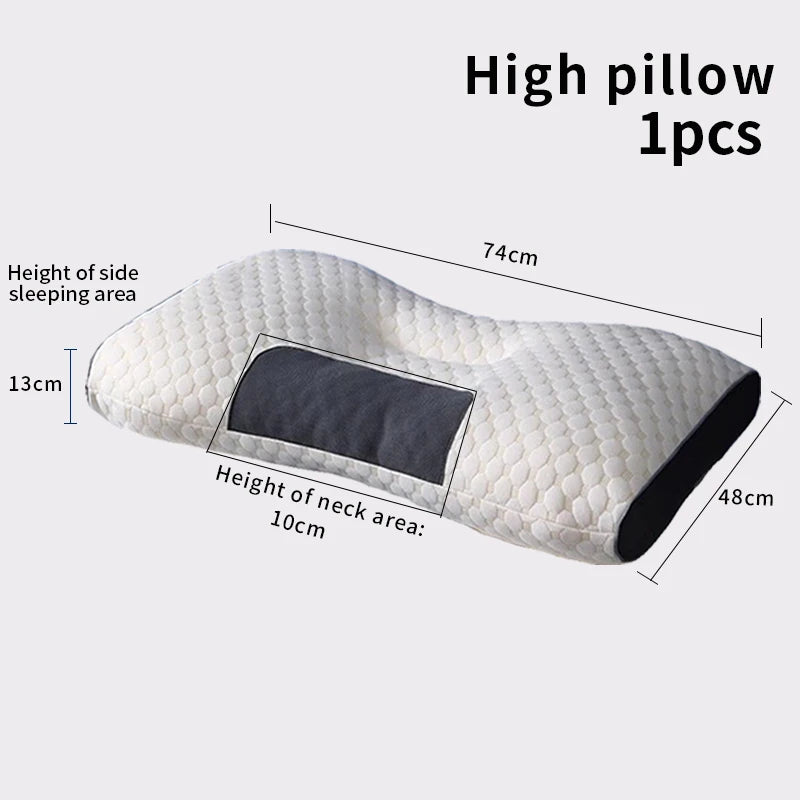 New Neck Pillow Help Sleep Protect The Neck Cervical Orthopedic Soybean Fiber Massage Household SPA Pillow For Sleeping Almohada - ALPENZO