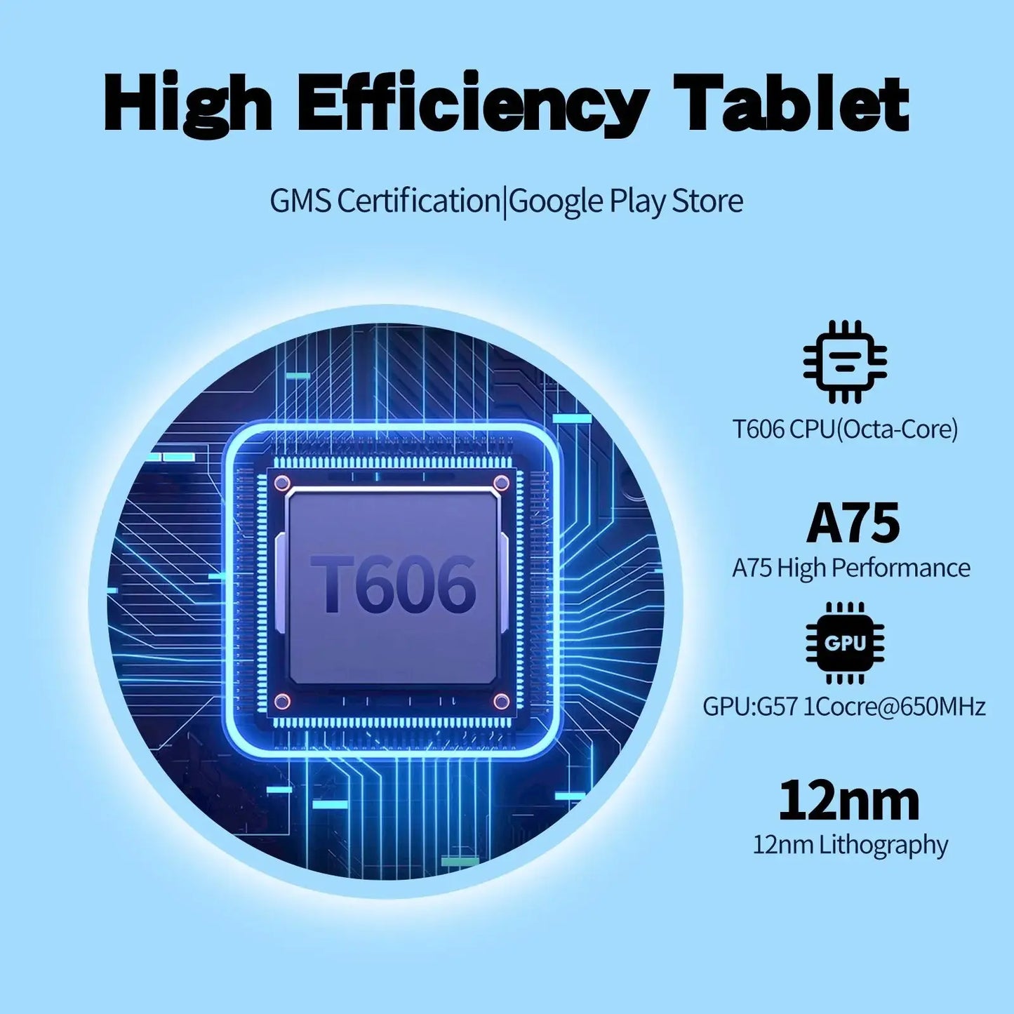 VASOUN Android 14 Tablet 10.1", 12GB(6+6 Expand) RAM, 128GB ROM, Octa Core, Dual SIM 4G Unlocked With 2.4G/5G WiFi GPS - ALPENZO