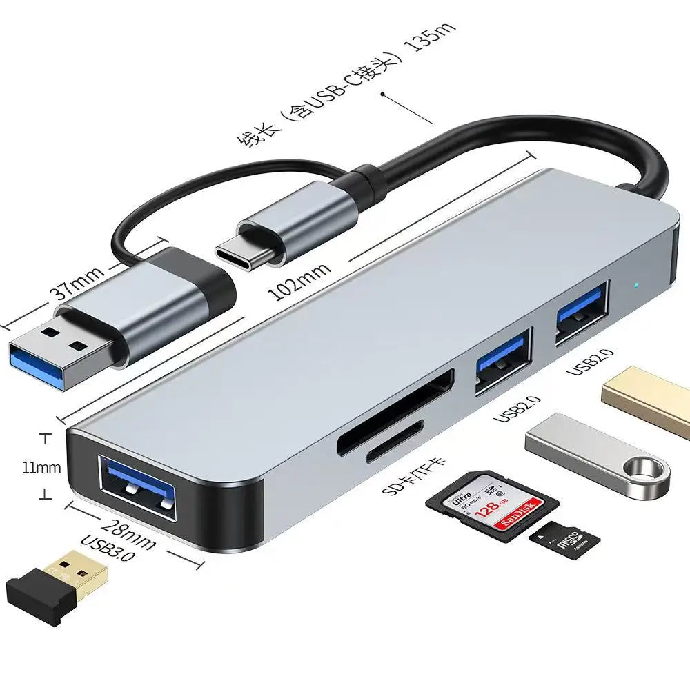 USB C HUB Type C Splitter Thunderbolt 3 Docking Station Laptop Adapter With For Macbook Air M1 iPad Pro - ALPENZO