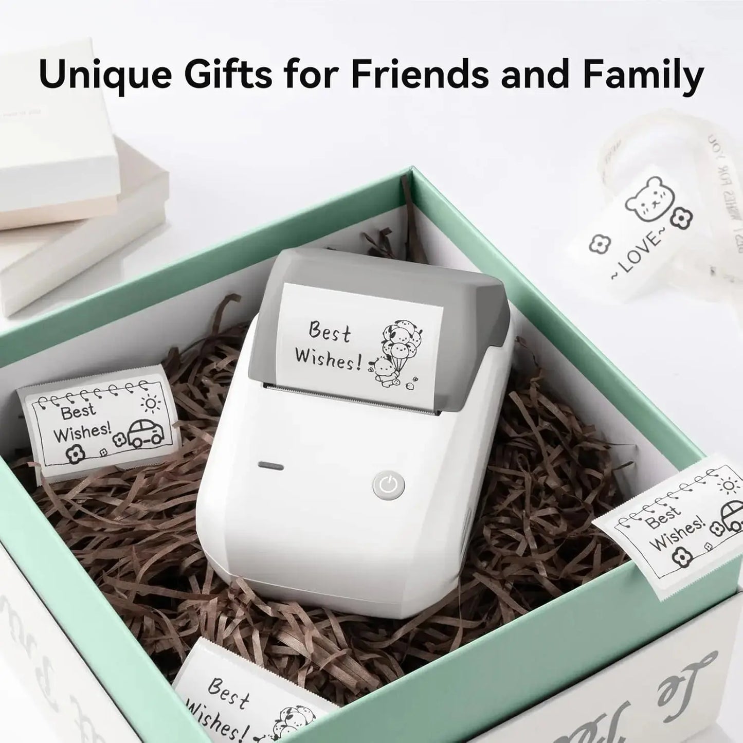 NIIMBOT B1 Portable Thermal Printer With Tapes 2 Inch Adhesive Label Machine Mini Bluetooth Sticker Maker Waterproof Labels Roll - ALPENZO