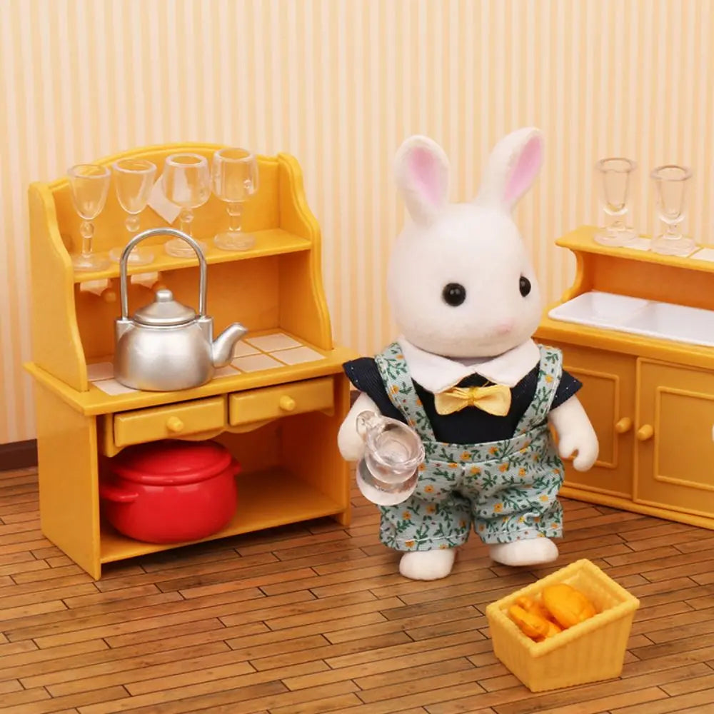 Forest Animal Family Dollhouse Furniture 1/12 Miniature Toys Girl Dolls Accessories Bedroom Bathroom Dollhouse Kit For Dolls ALPENZO
