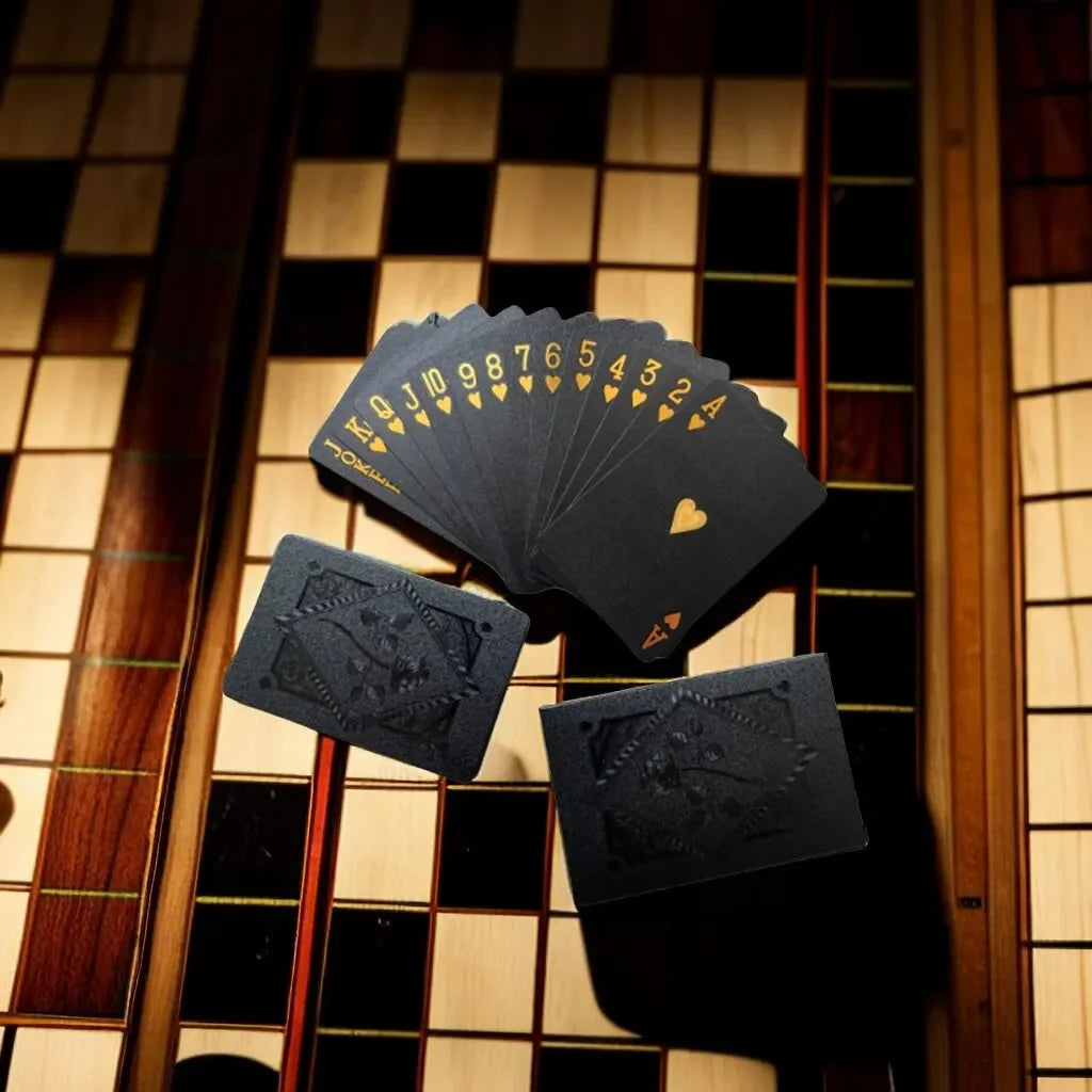 Color Black Gold Playing Card Game Card Group Waterproof Poker Suit Magic Dmagic Package Board Game Gift Collection ALPENZO