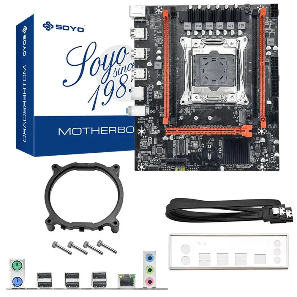 SOYO X99 Motherboard Set Kit With Intel LGA2011-3 Xeon E5 2680 V4 and DDR4 16GB (2*8GB) 2133MHz Dual Channel RAM M.2 NVME - ALPENZO