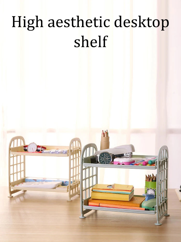 1PC High Appearance Horizontal Desktop Storage Shelf Simple Multi-storey Dormitory Storage Shelf Computer Office Available ALPENZO