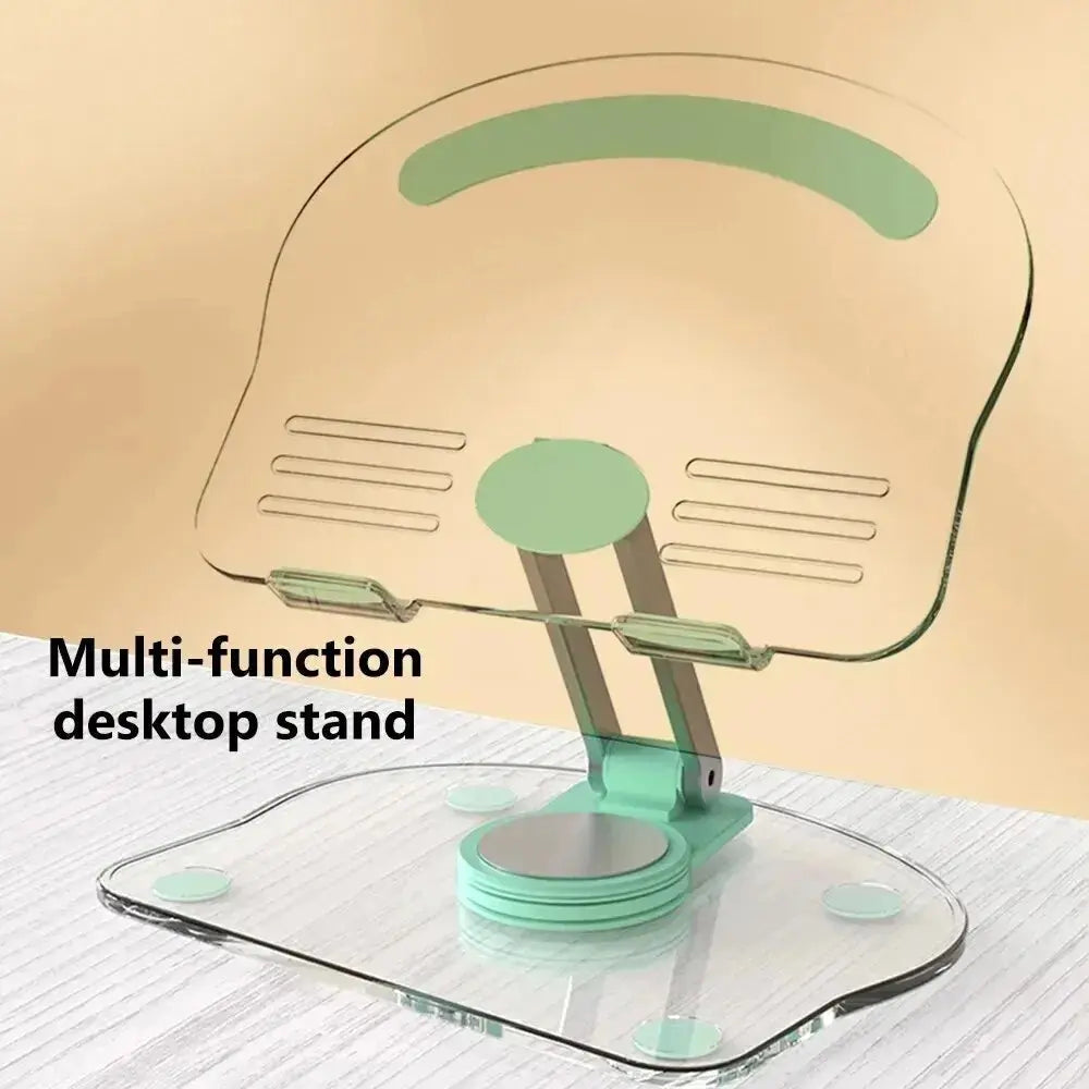 Transparent Rotating Stand Acrylic Plate Desktop Mobile Phone Tablet Universal Live Folding Adjustment Computer Support Stand - ALPENZO