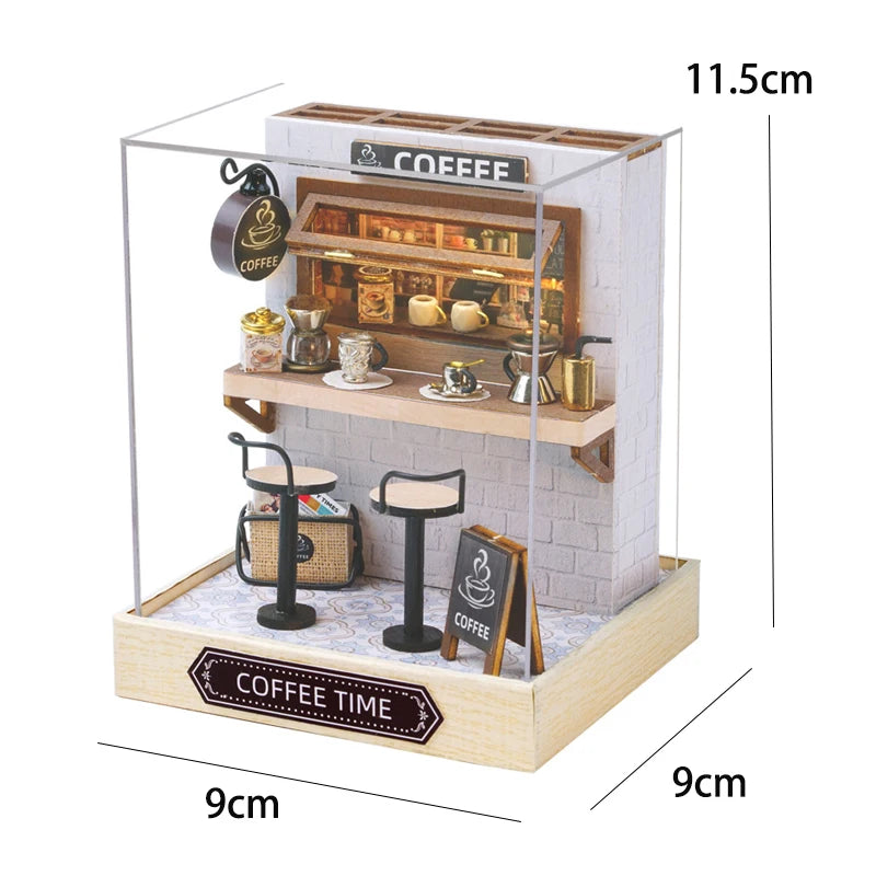 Wooden Miniature Doll House DIY Small House Kit 3D Puzzle Assemble Building Model Home Bedroom Decoration With Furniture Gifts ALPENZO