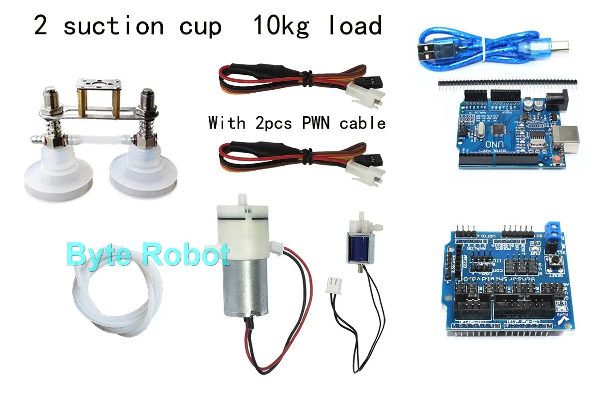 0.3/1/3/6/10/20kg Mechanical Arm Vacuum Pump Suction Cup with PWN Control Switch Sucker for Robot Arm UNO R3 Programmable Robot ALPENZO