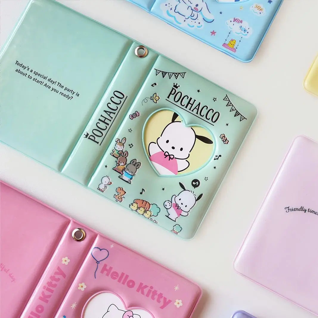 Kawaii Cartoon Hello Kitty Photo Album Anime Kuromi Melody Cinnamoroll 3-Inch Mini Idol Card Collection Card Book ALPENZO