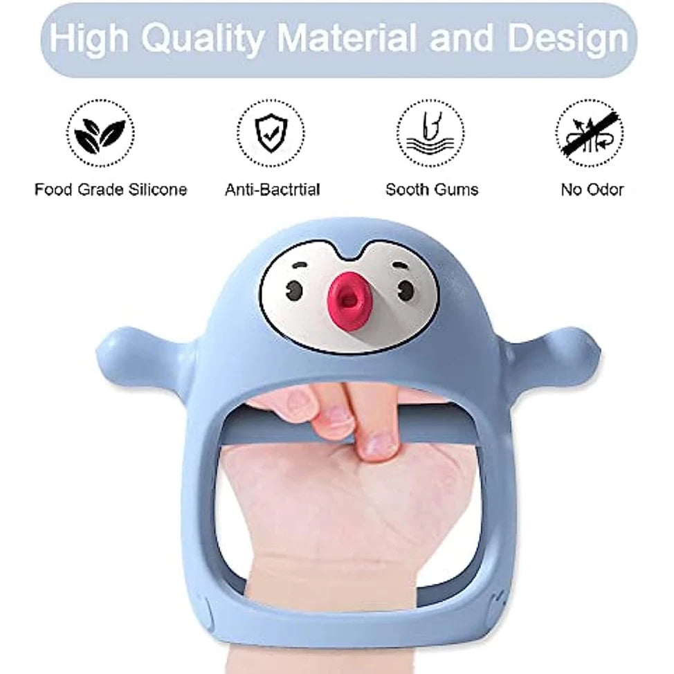 Never Drop Silicone Teething Toys for Babies,Infant Hand Teether Pacifiers Breastfeeding Babies, Teethers Toy For New Born ALPENZO