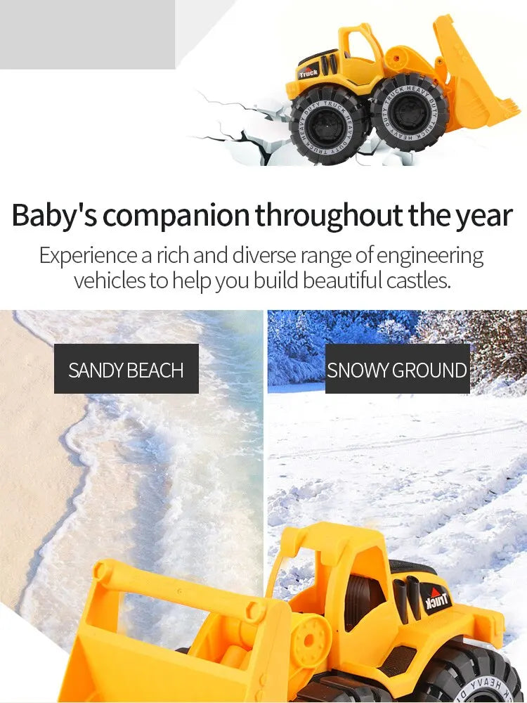 Excavator Dump Truck Model Toy Engineering Vehicle Set .Construction Fleet Toddler Early Education Construction Vehicles Toys ALPENZO
