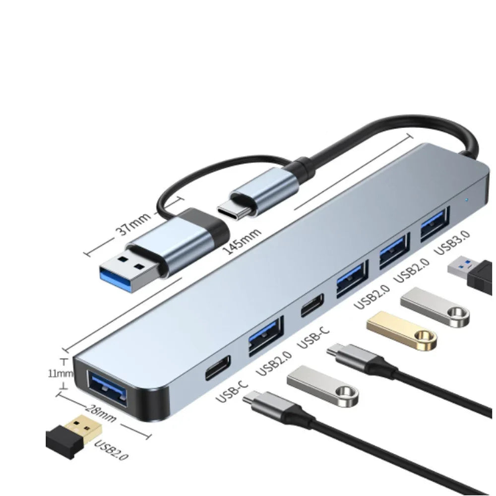 USB C HUB Type C Splitter Thunderbolt 3 Docking Station Laptop Adapter With For Macbook Air M1 iPad Pro - ALPENZO